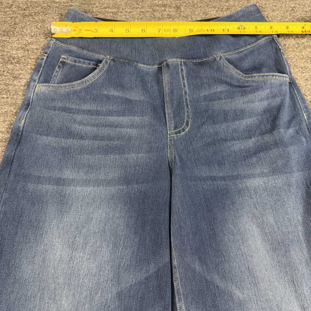 Halara Flex Baggy Wide Leg Jeans Small Pull On Blue Denim Stretch Lightweight - Picture 5 of 9